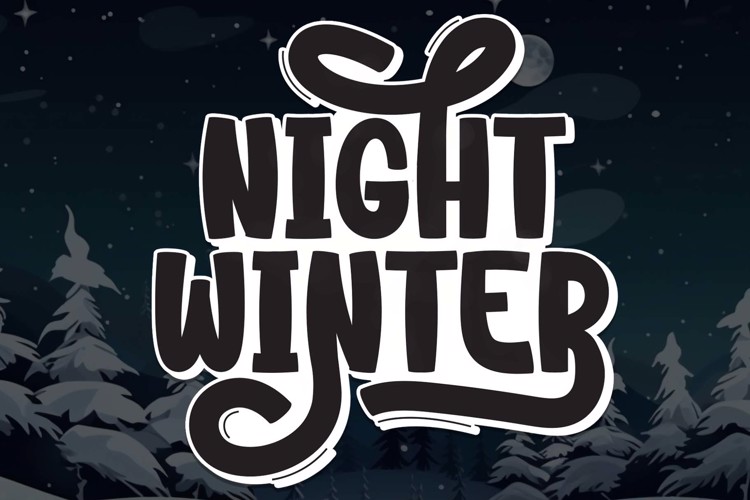 Night Winter Font