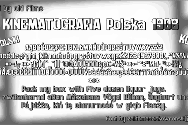 Kinematografia Polska 1908 Font