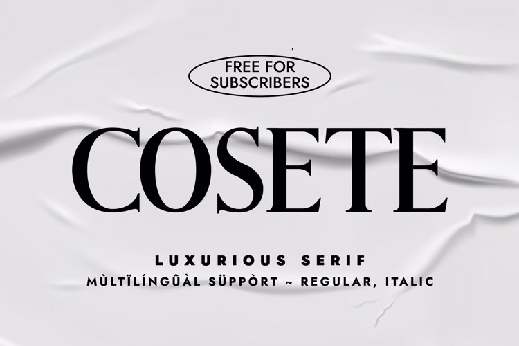 Preview of Cosete Font