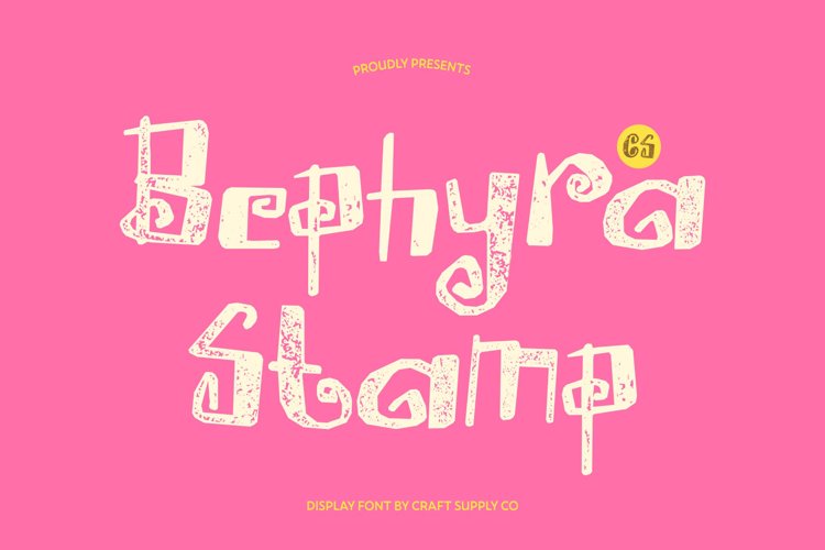 Preview of CS Bephyra Stamp Font
