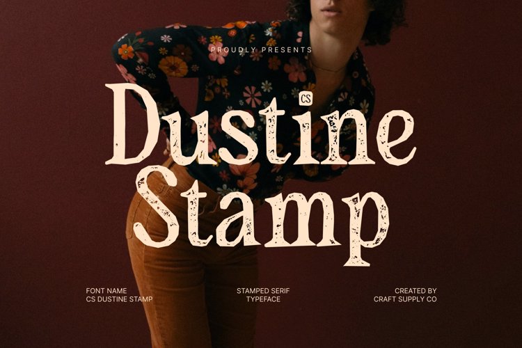Preview of CS Dustine Stamp Font
