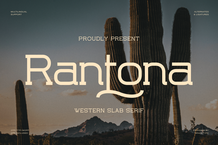 Preview of Rantona Font