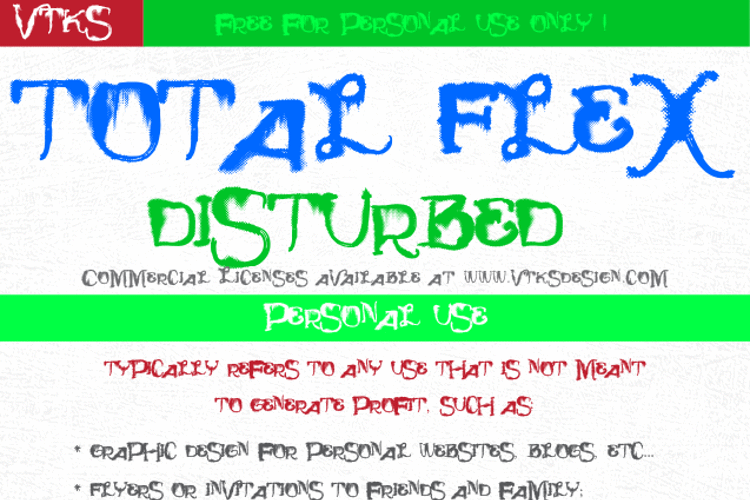 Vtks TotalFlexDisturbed Font