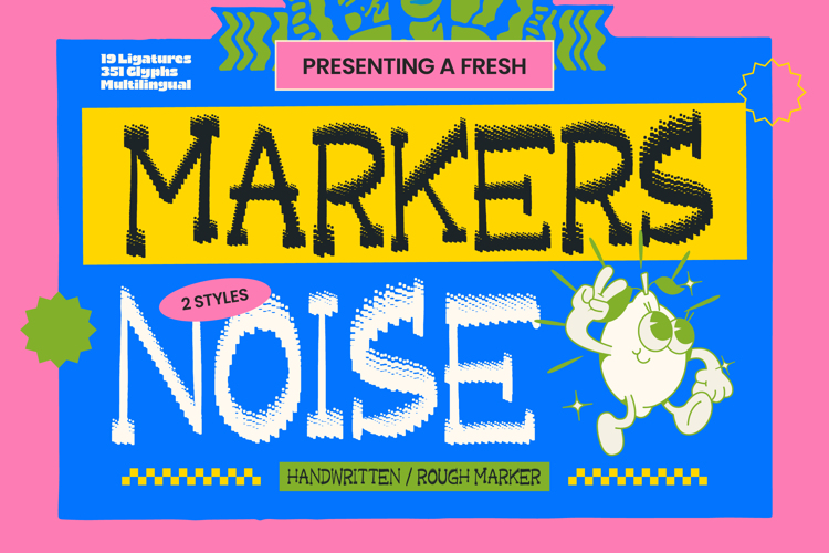 Preview of Markers Noise Font