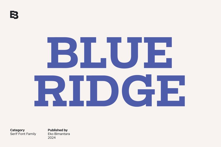 Preview of BLUE RIDGE Font