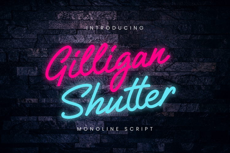 Gilligan Shutter Font