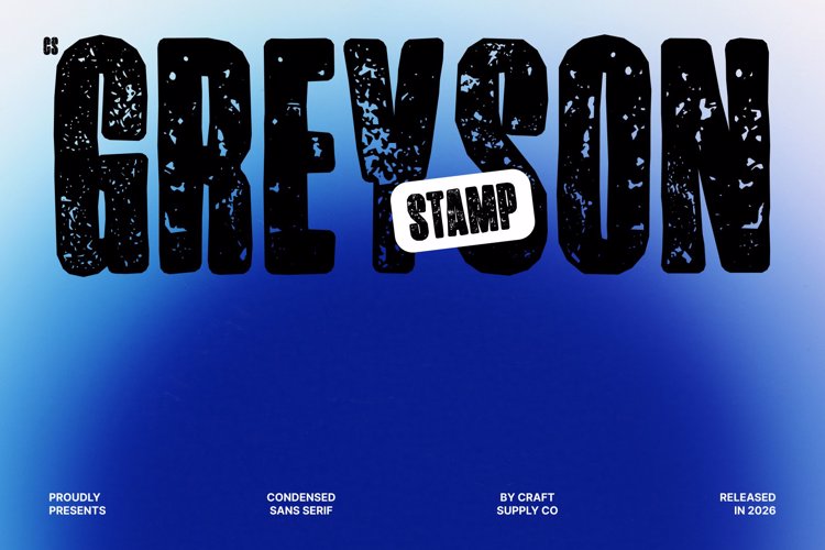 Preview of CS Greyson Stamp Font