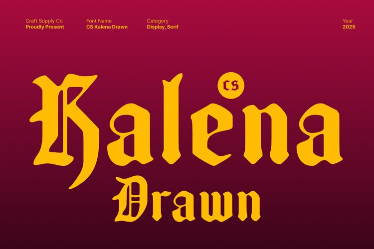 Preview of CS Kalena Drawn Font