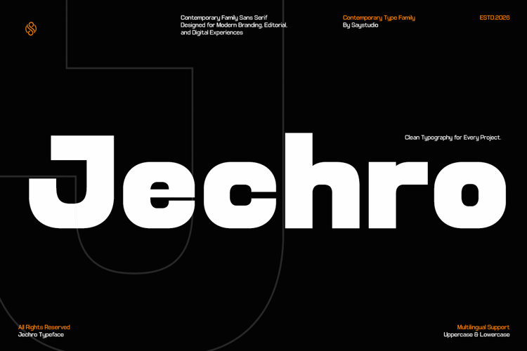 Preview of Jechro DEMO Font