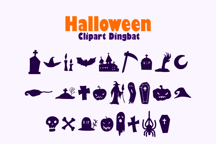 Halloween Clipart Font