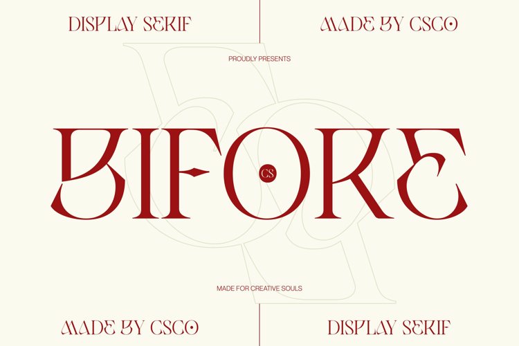 Preview of CS Bifore Font