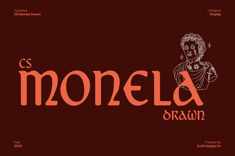 Preview of CS Monela Drawn Font