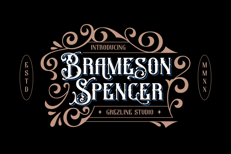 Preview of Brameson Spencer Font