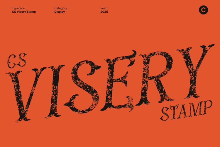 Preview of CS Visery Stamp Font