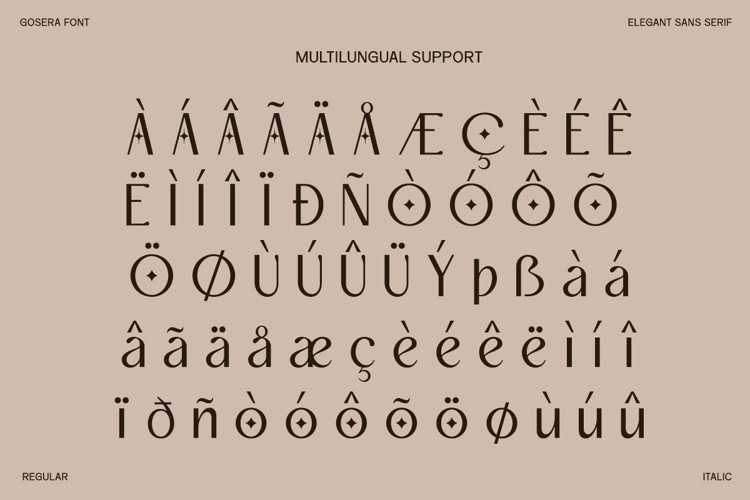 Preview of Gosera Font