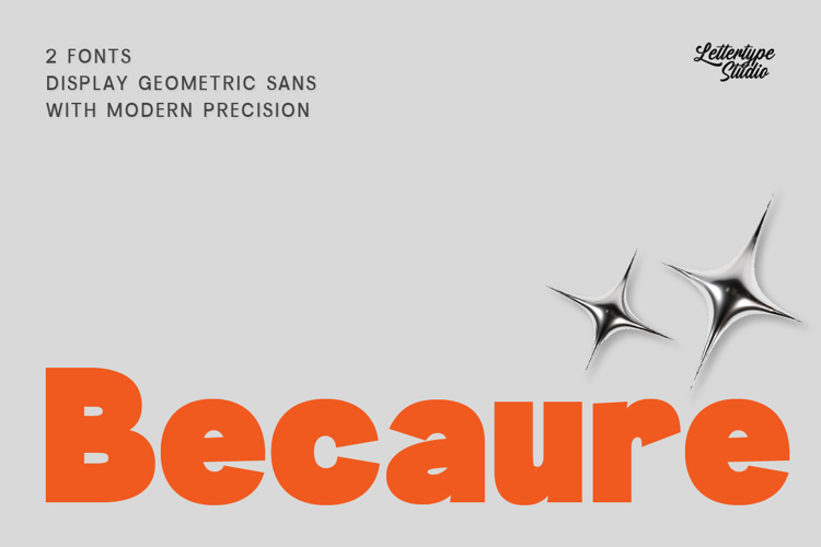 Preview of Becaure Font