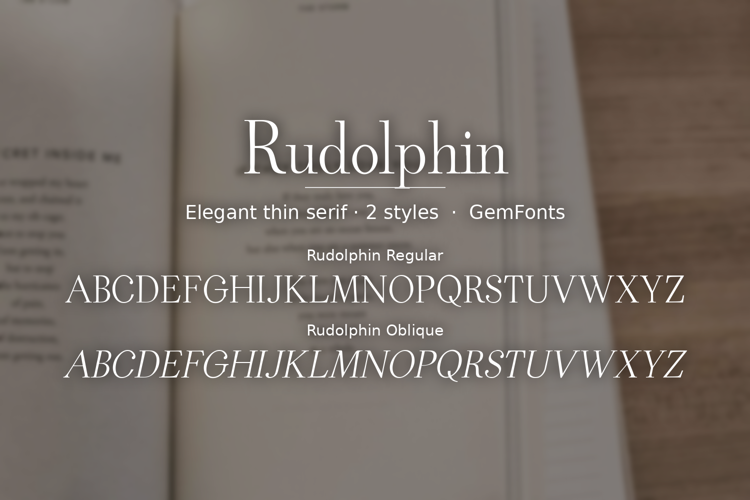 Preview of Rudolphin Font