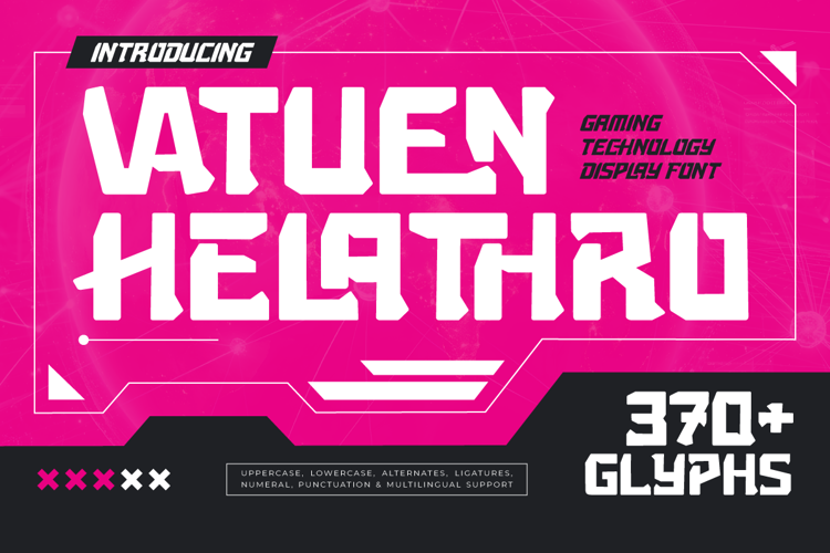 Preview of Vatuen Helathro - Technology Gaming Font