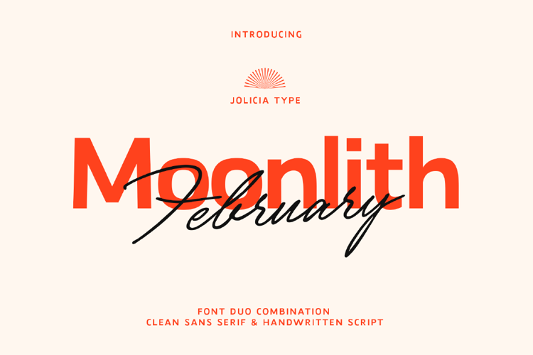 Preview of Moonlith February Font