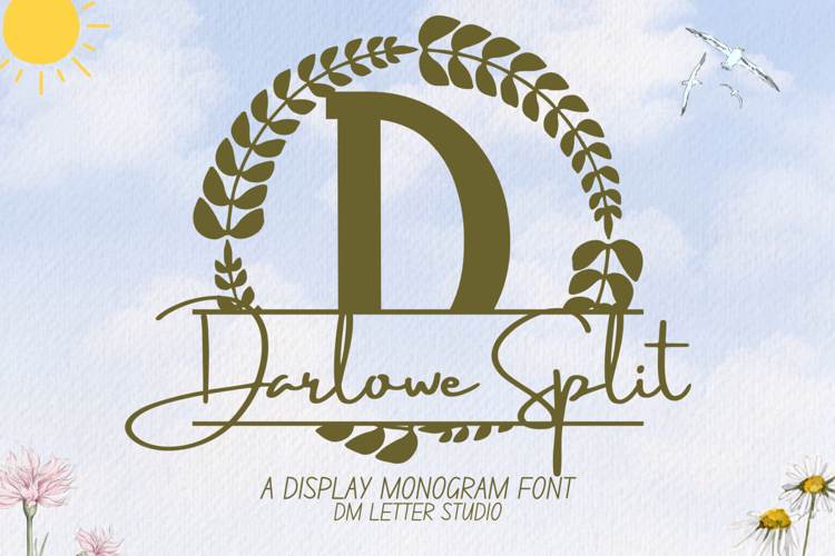 Preview of Darlowe Split Monogram Font