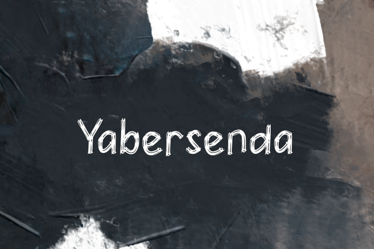 Preview of y  Yabersenda Font