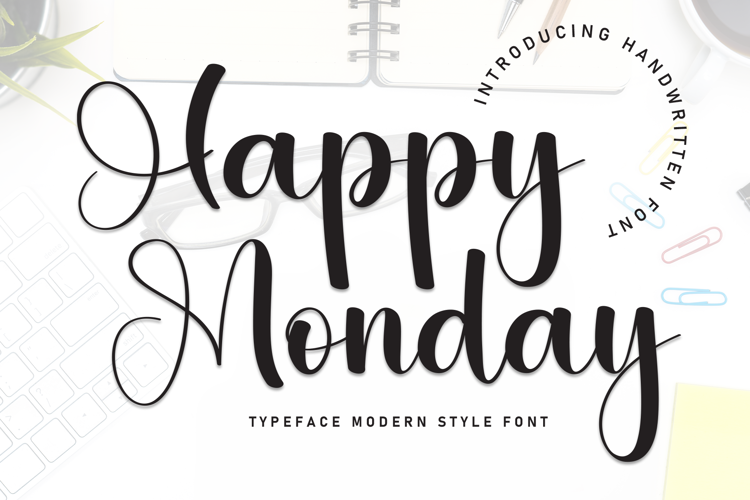 Preview of Happy Monday Font