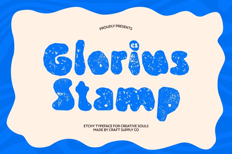 Preview of CS Glorius Stamp Font