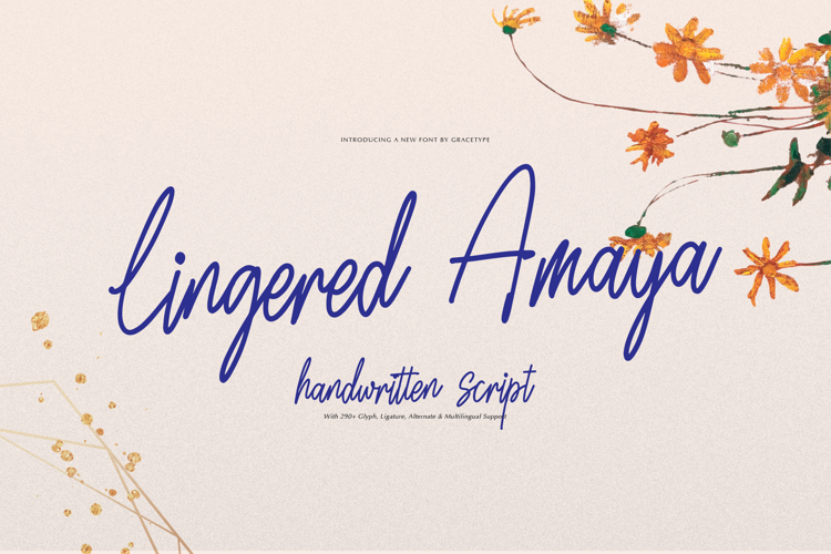 Preview of Lingered Amaya Font