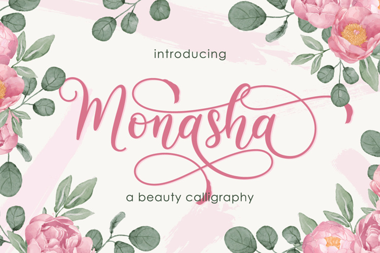 Preview of Monasha Swash Font