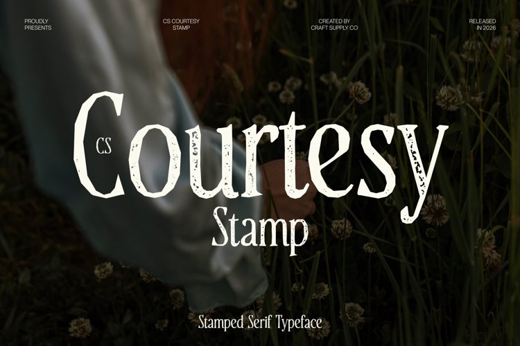 Preview of CS Courtesy Stamp Font