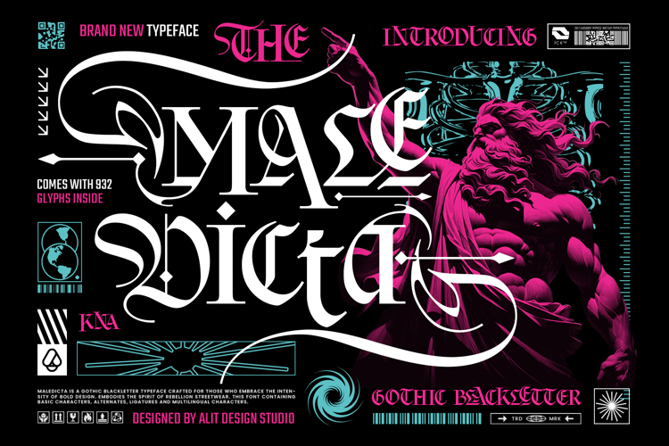 Preview of Maledicta Font