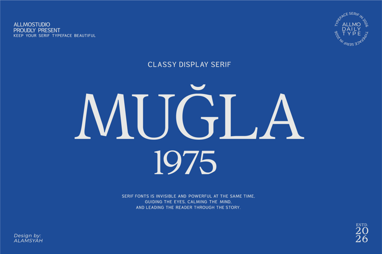 Preview of Mugla 1975 Font