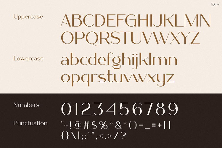 Preview of Agitha Font