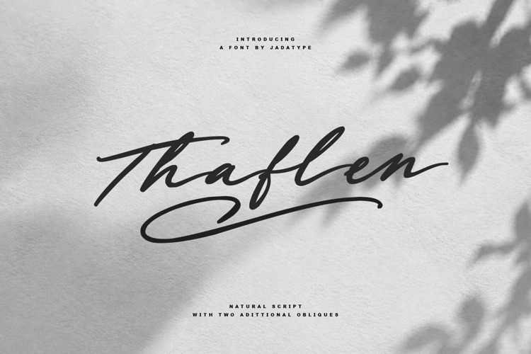 Preview of Thaflen v2 Font