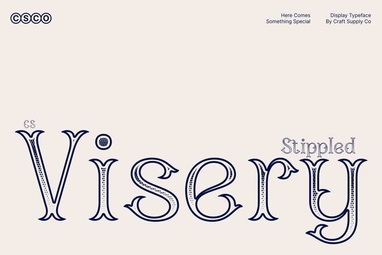 Preview of CS Visery Stippled Font
