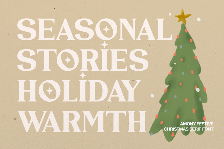 Preview of Amony Festive Font