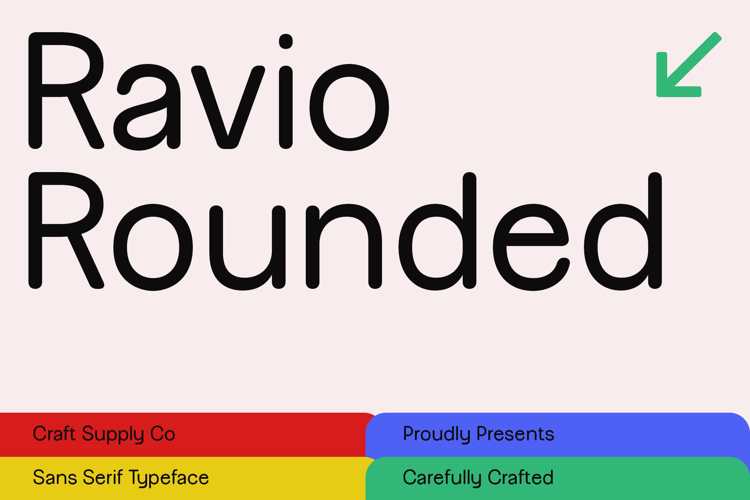 Preview of Ravio Rounded Font