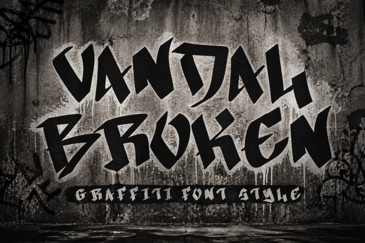 Preview of Vandal Broken Font