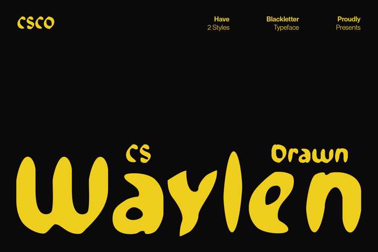 Preview of CS Waylen Drawn Font