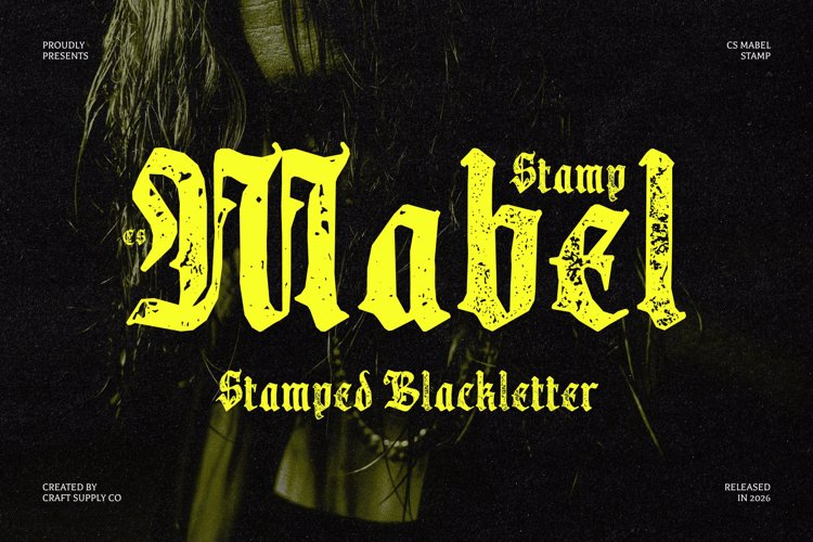 Preview of CS Mabel Stamp Font