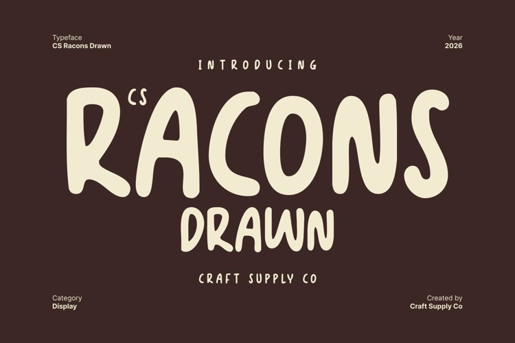Preview of CS Racons Drawn Font