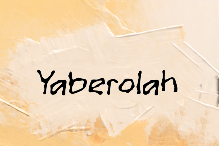 Preview of y  Yaberolah Font