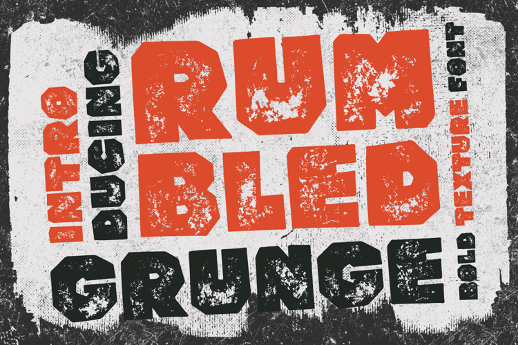 Preview of Rumbled Grunge Font