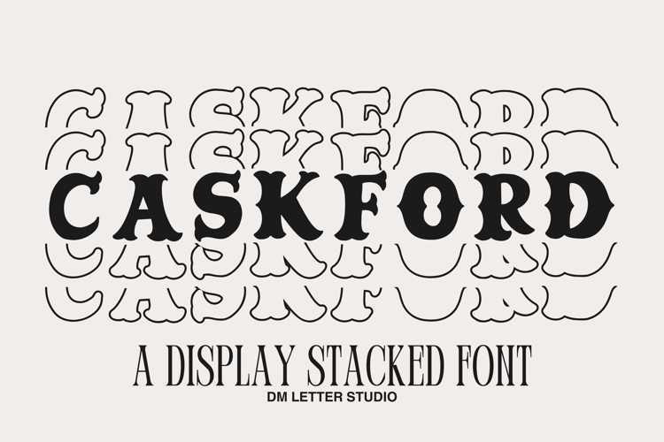 Preview of Caskford Stacked Font
