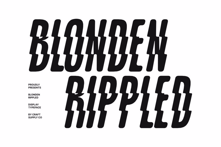 Preview of Blonden Rippled Font