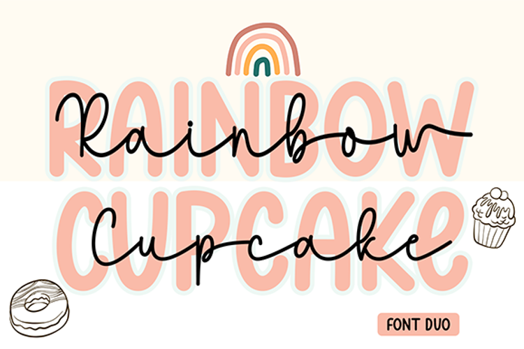 RAINBOW CUPCAKE Font