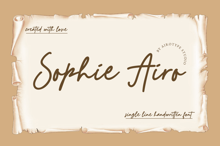 Preview of Sophie Airo Font
