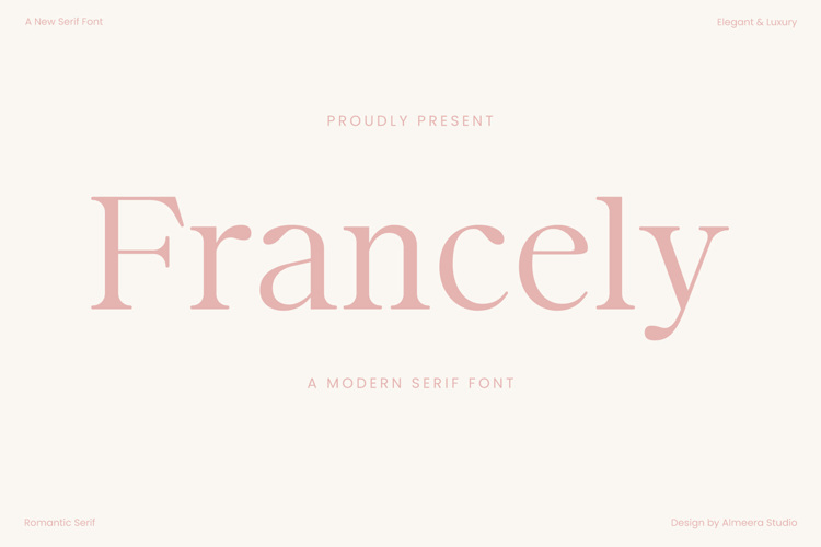 Preview of Francely Font