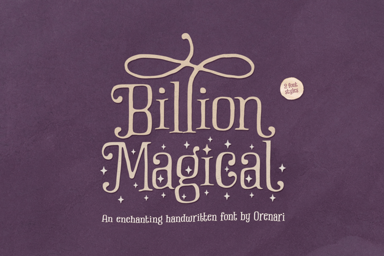 Preview of Billion Magical Font