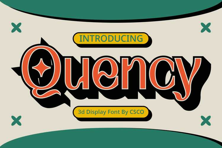 Quency 3D Font